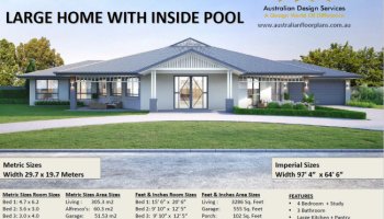 4 Bed + Inside Pool House Design:298S